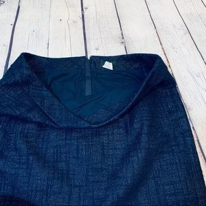 J crew | Blue Cotton Linen Blend Mini Skirt